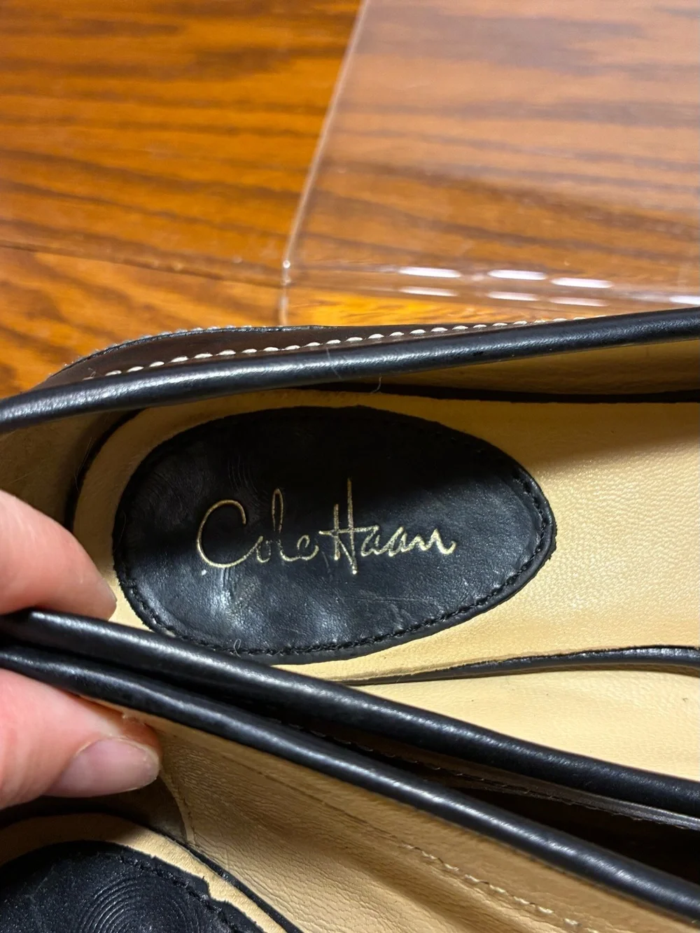 Y2K VTG Cole Haan Kiltie Tassel Leather Moccasin Loafers Black Size 6